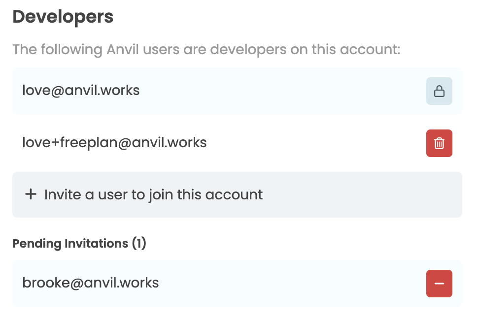 Invite Developers